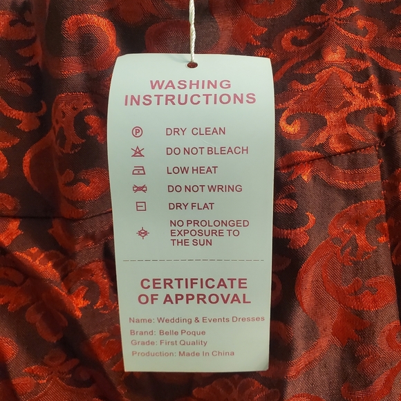 Red Vintage Ruffled Christmas Gotchic Victorian Long Fishtail Skirt Size 10 - Picture 8 of 13